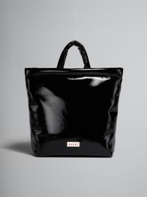 Marni Bey Tote Bag Charol Negros | QMXWA11837