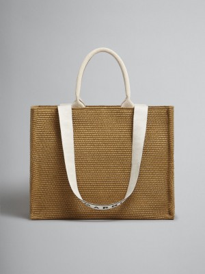 Marni Bey Tote Bag Raffia Marrom | MXIIZ47666