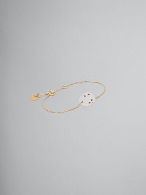 Marni Bracelet With Rhinestone Polka Dots Blancos | SMXNY13495