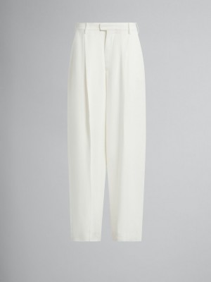 Marni Cady Tailored Trousers Blancos | QMXUV75208