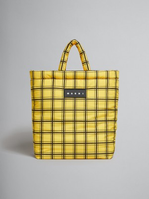Marni Checked Nylon Puff Amarillos | EMXHC33665