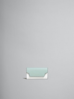 Marni Colour Block Cuero Keyring Azules Blancos | FMXUI25879