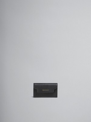 Marni Cuero Business Card Case Negros | MXJBT43275