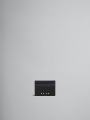Marni Cuero Card Case Negros Azules | ZMXNQ28035
