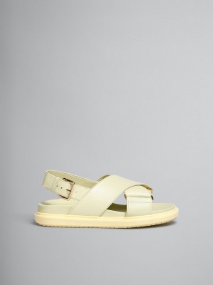 Marni Cuero Fussbett Amarillos Claro | UMXND91436