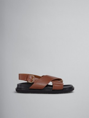 Marni Cuero Fussbett Marrom | EMXVG46381