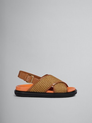 Marni Cuero Fussbett Marrom | XMXBH92523