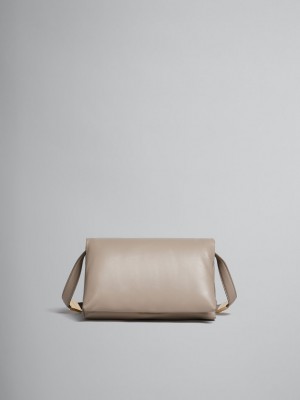 Marni Cuero Prisma Shoulder Bag Beige | XMXGW75563