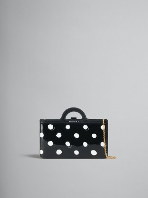 Marni Cuero Tropicalia Long Wallet With Chain Negros Blancos | MMXFT97366