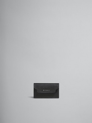 Marni Cuero Zip-around Card Case Negros | SMXNY68112