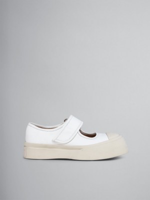 Marni Nappa Cuero Mary Jane Sneaker Blancos | AMXWC89298