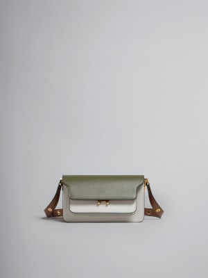 Marni Trunk Bag E/W Cuero Verdes Grises Marrom | MXQCS93005