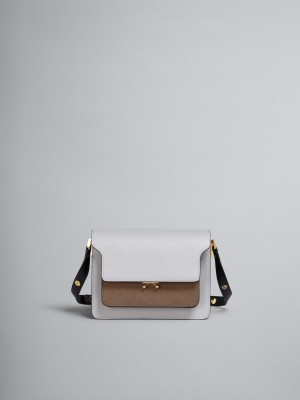Marni Trunk Medium Bag Cuero Grises Marrom Negros | FMXUI15809