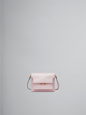 Marni Trunk Soft Mini Bag Cuero Rosas | GMXEC46712