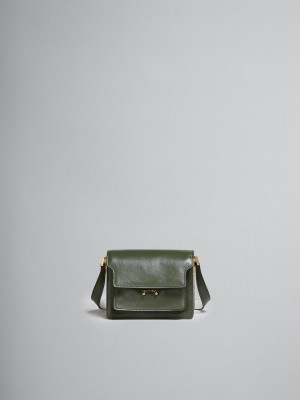 Marni Trunk Soft Mini Bag Cuero Verdes Blancos | TMXPQ53407