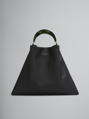 Marni Venice Medium Bag Cuero Negros | ZMXMJ92227