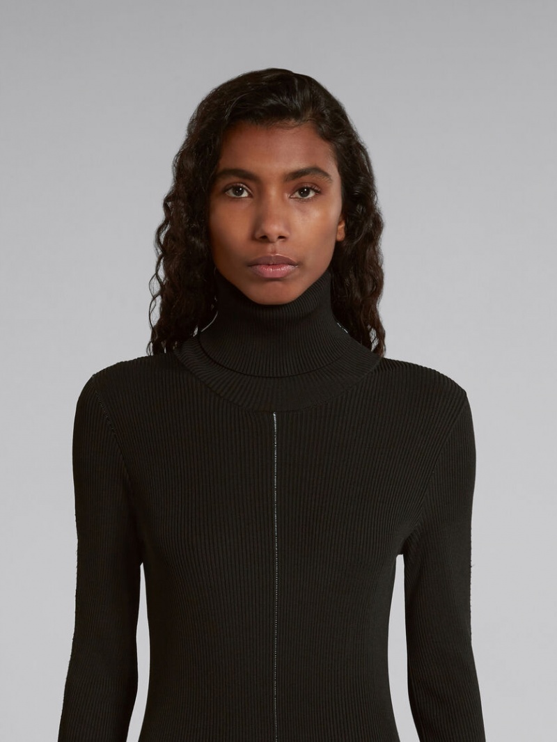 Marni Acanalado With Turtle Neck Negros | PMXQX73621