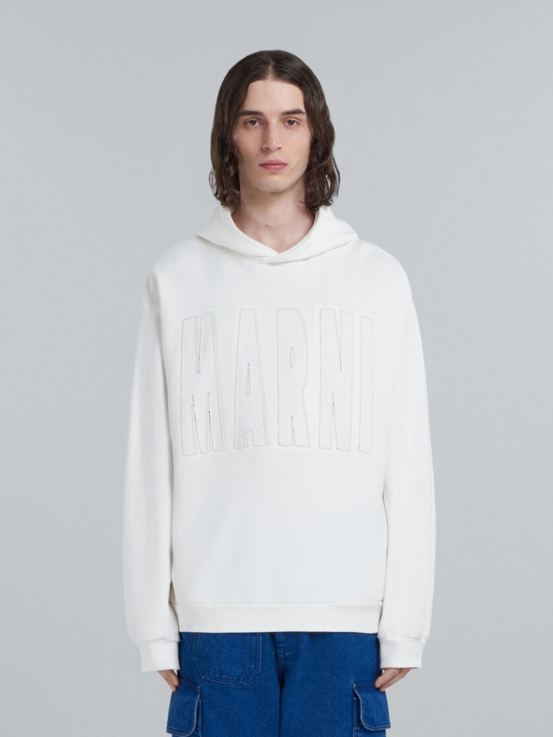Marni Algodon Sweatshirt With Marni Logo Blancos | MXJZR37976
