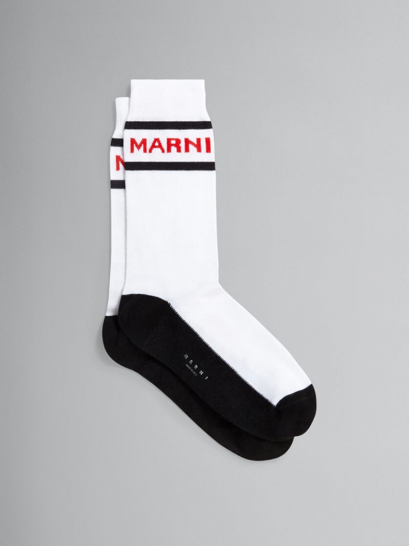 Marni Algodon With Logo Blancos | SMXNY68643