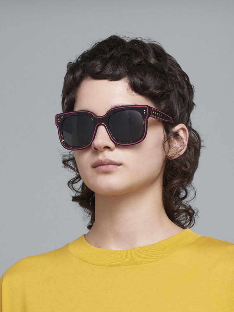 Marni Animal Print Acetate Li River Multicolor | MMXHR76806