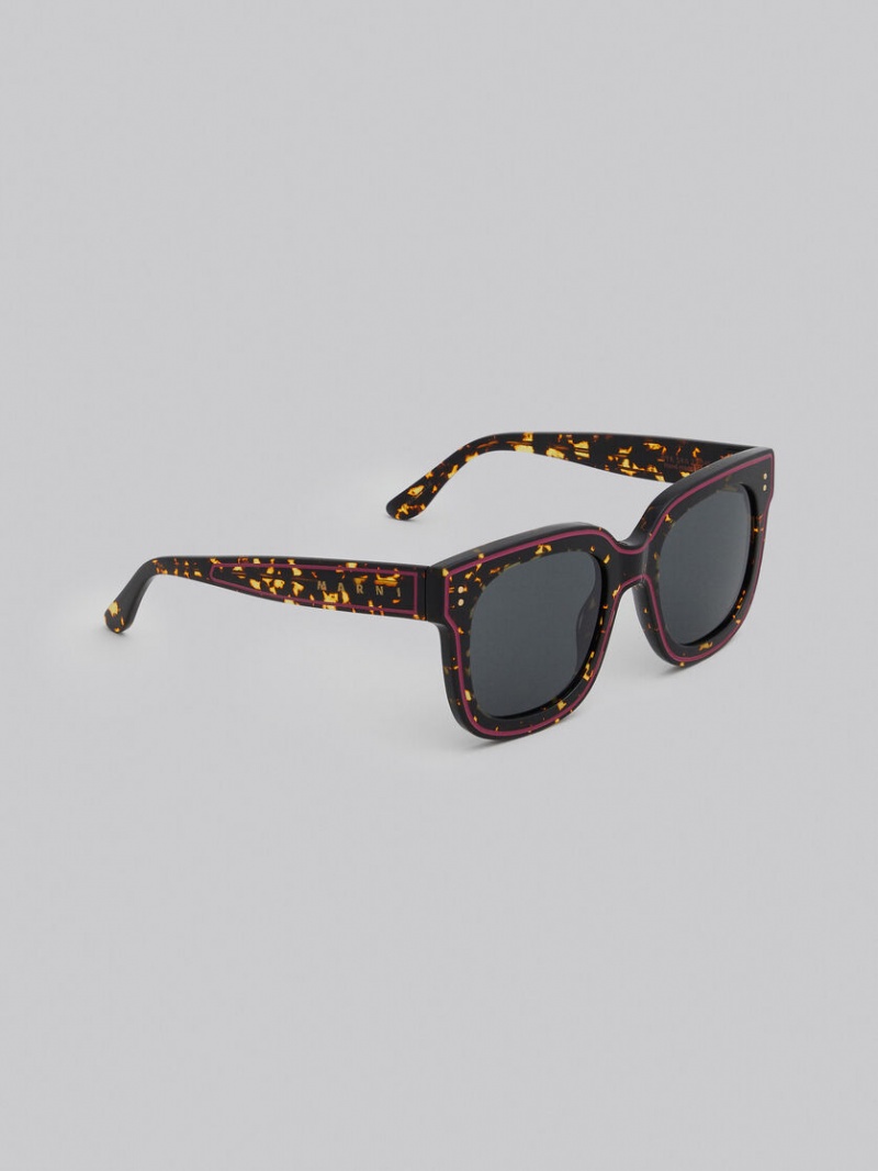 Marni Animal Print Acetate Li River Multicolor | MMXHR76806