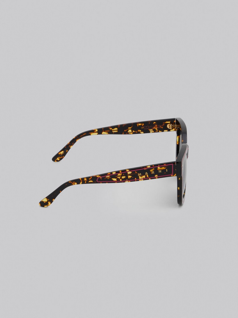 Marni Animal Print Acetate Li River Multicolor | MMXHR76806