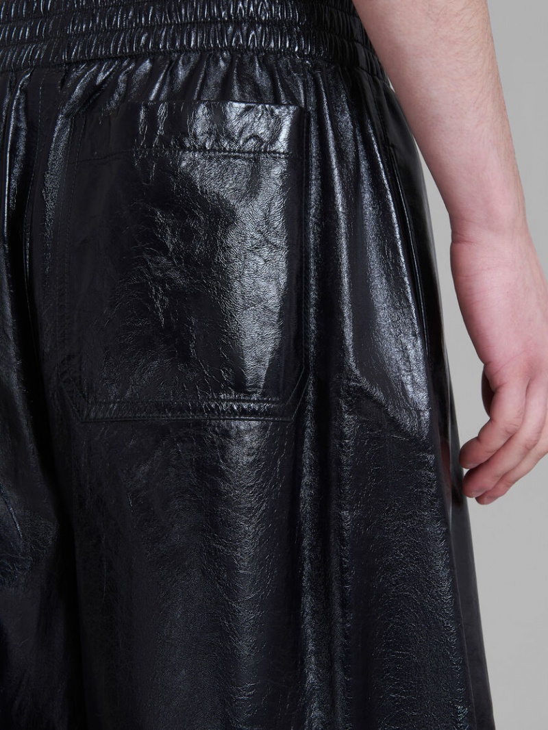 Marni Bermuda Shorts In Ultralight Naplak Cuero Negros | EMXVG28798