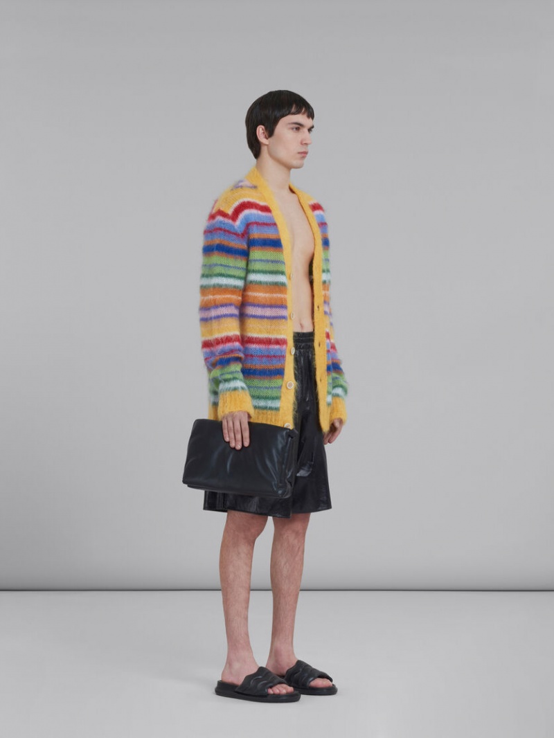 Marni Bermuda Shorts In Ultralight Naplak Cuero Negros | EMXVG28798
