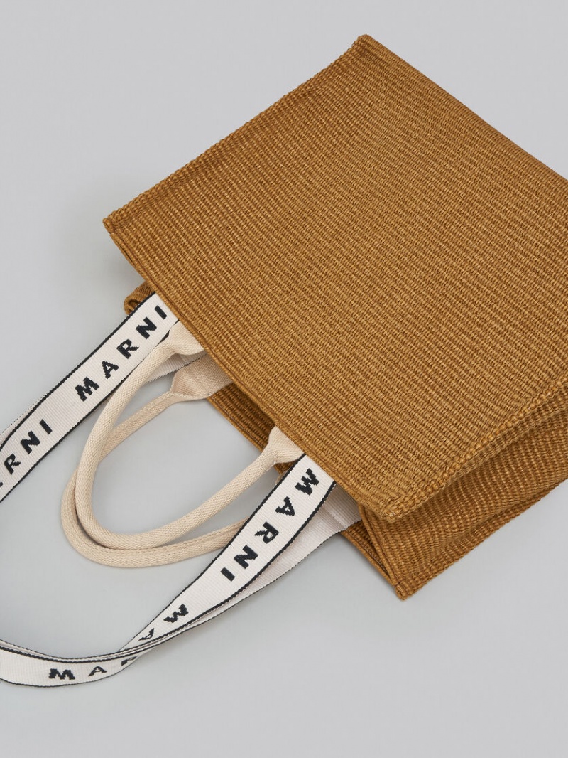 Marni Bey Tote Bag Raffia Marrom | MXIIZ47666