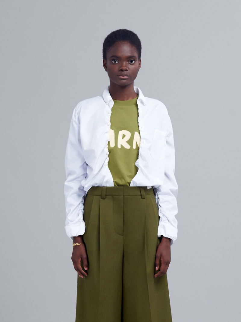 Marni Bio Poplin Shirt Blancos | DMXVO54410