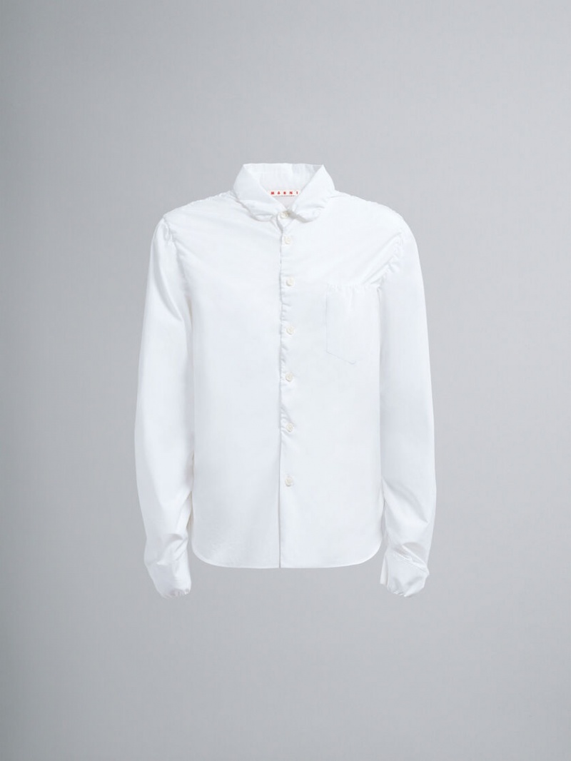 Marni Bio Poplin Shirt Blancos | DMXVO54410