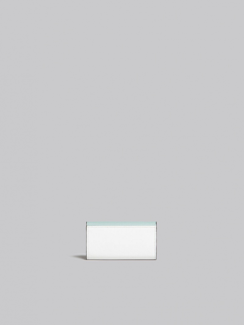 Marni Block Saffiano Cuero Keyring Verdes Blancos | MXCVG69970