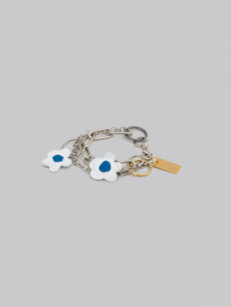 Marni Bracelet With Flowers Blancos | MXJVR32530