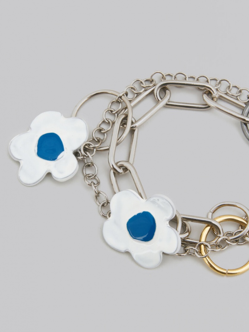 Marni Bracelet With Flowers Blancos | MXJVR32530