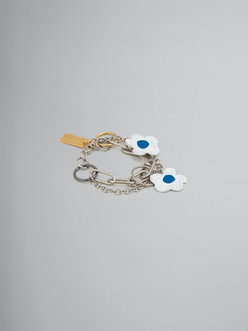 Marni Bracelet With Flowers Blancos | MXJVR32530