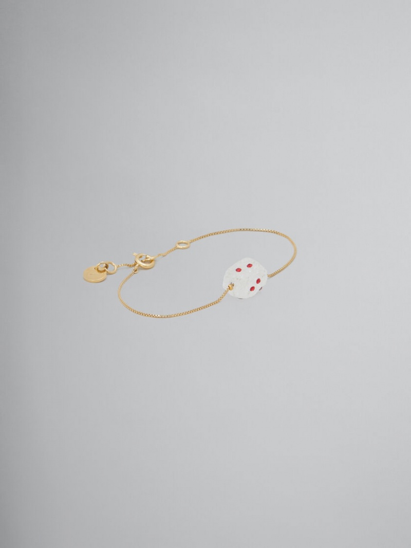 Marni Bracelet With Rhinestone Polka Dots Blancos | SMXNY13495