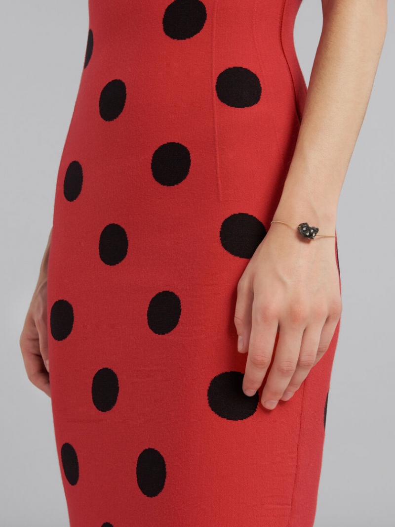 Marni Bracelet With Rhinestone Polka Dots Negros Obsidian | ZMXNQ50102