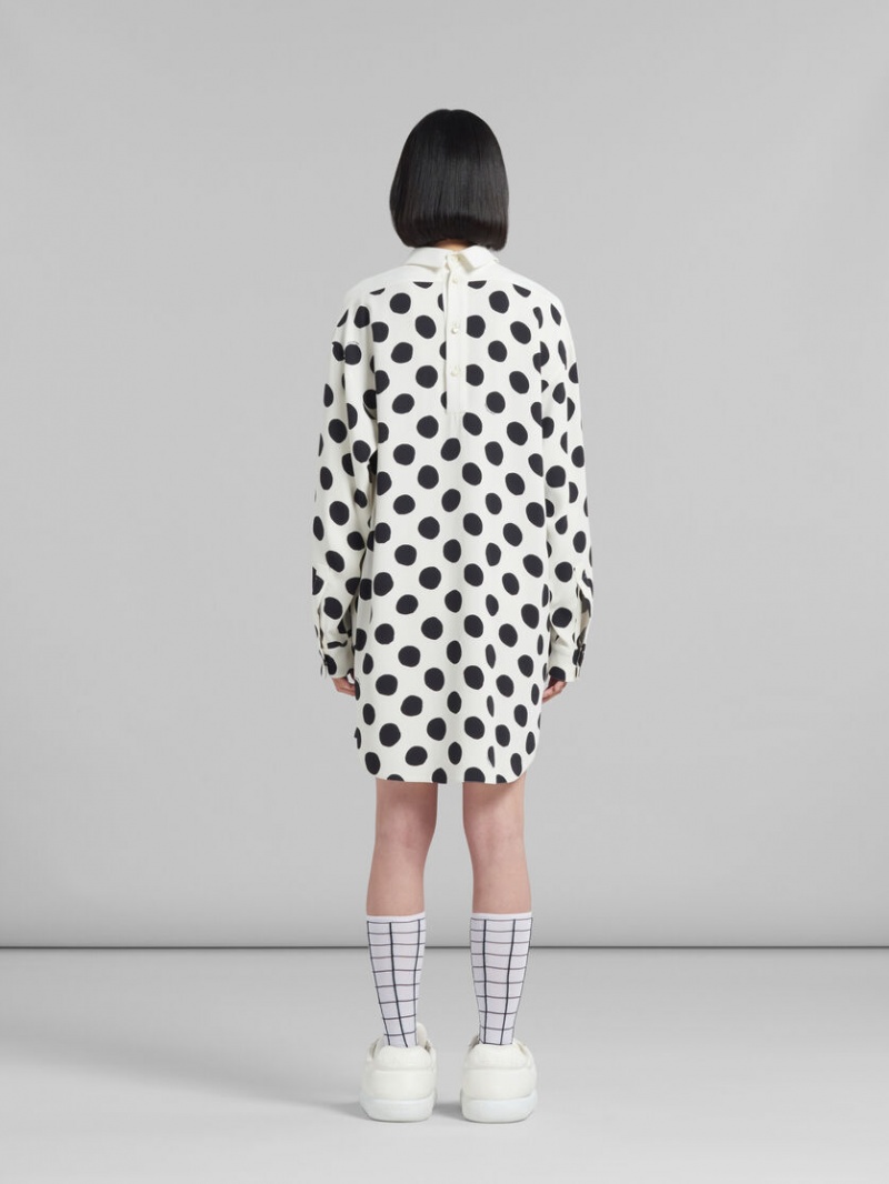 Marni Cady With Maxi Polka Dots Blancos | MXJZR59111