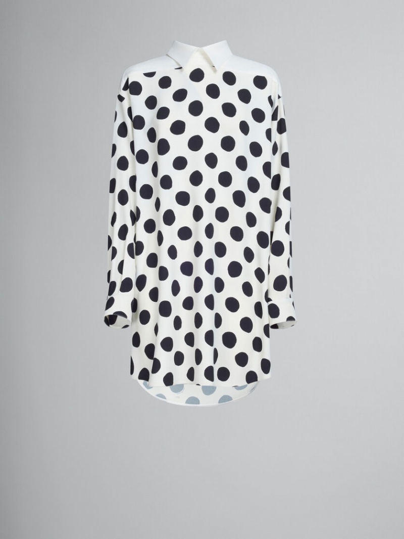 Marni Cady With Maxi Polka Dots Blancos | MXJZR59111