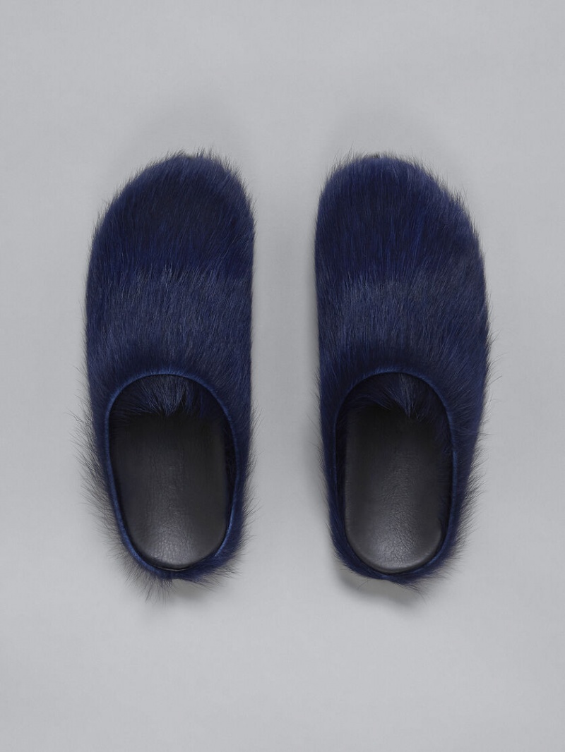 Marni Calfskin Fussbett Sabot Azules | TMXPQ34185