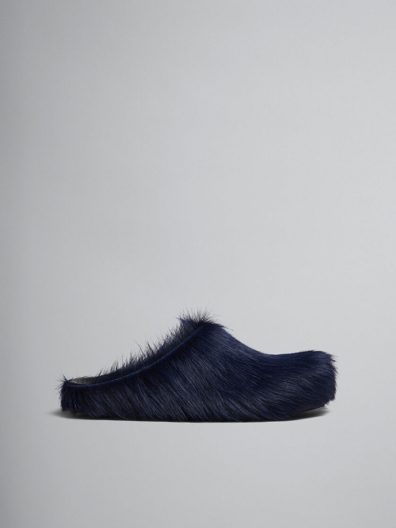 Marni Calfskin Fussbett Sabot Azules | TMXPQ34185