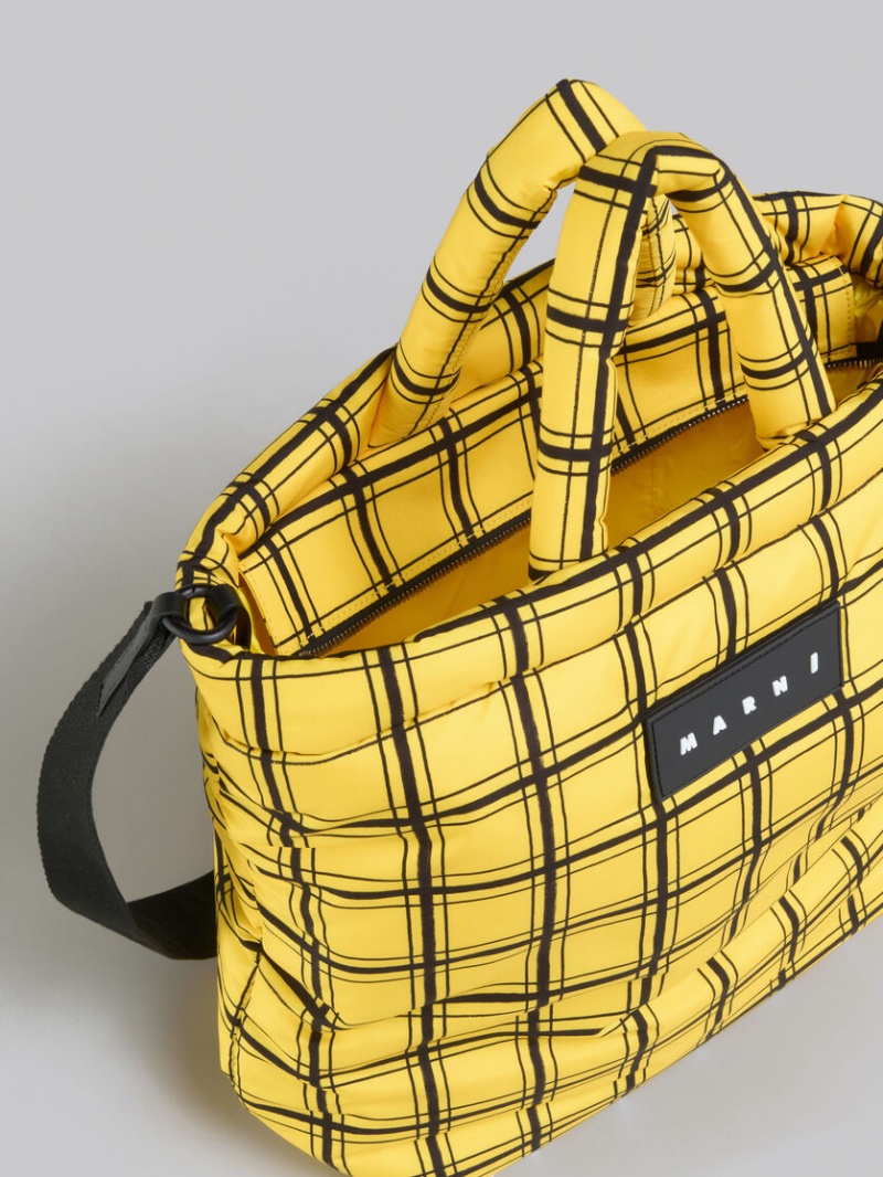 Marni Checked Nylon Puff Amarillos | EMXHC33665