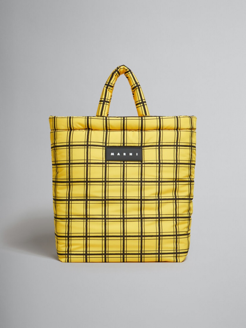 Marni Checked Nylon Puff Amarillos | EMXHC33665