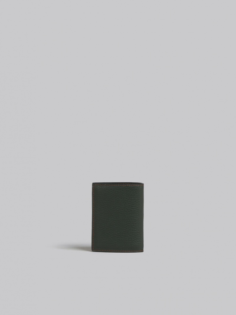 Marni Cuero Bifold Card Case Verde Oliva Verdes | GMXUC27748