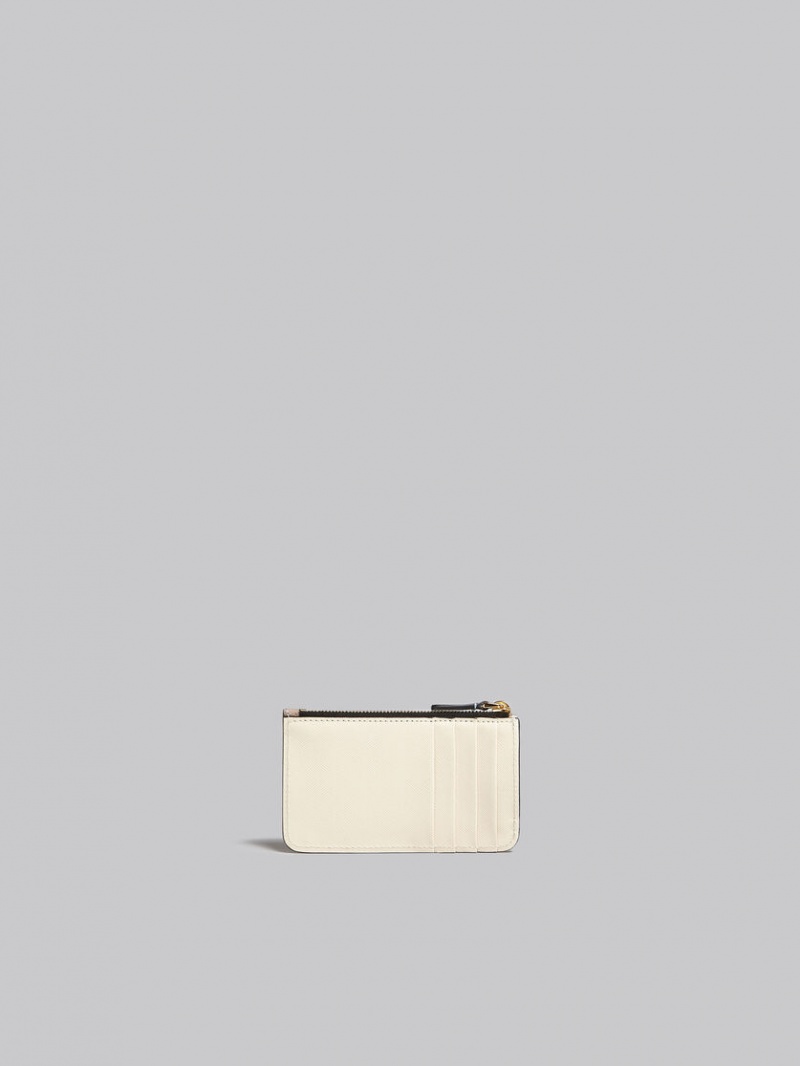 Marni Cuero Card Case Azules Claro Beige Blancos | MXNZX95221