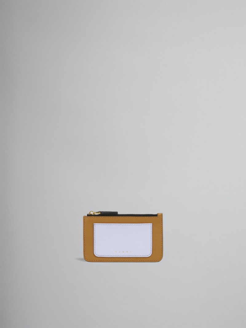 Marni Cuero Card Case Marrom Morados Negros | MXIIZ21983