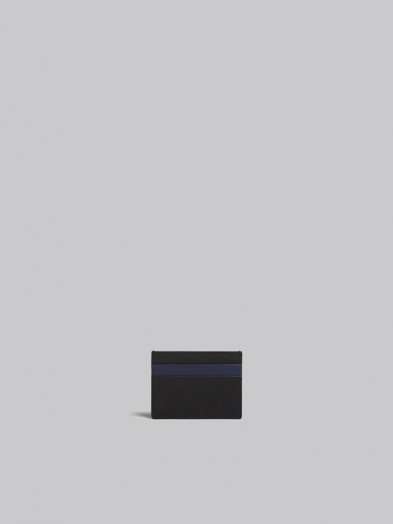 Marni Cuero Card Case Negros Azules | ZMXNQ28035