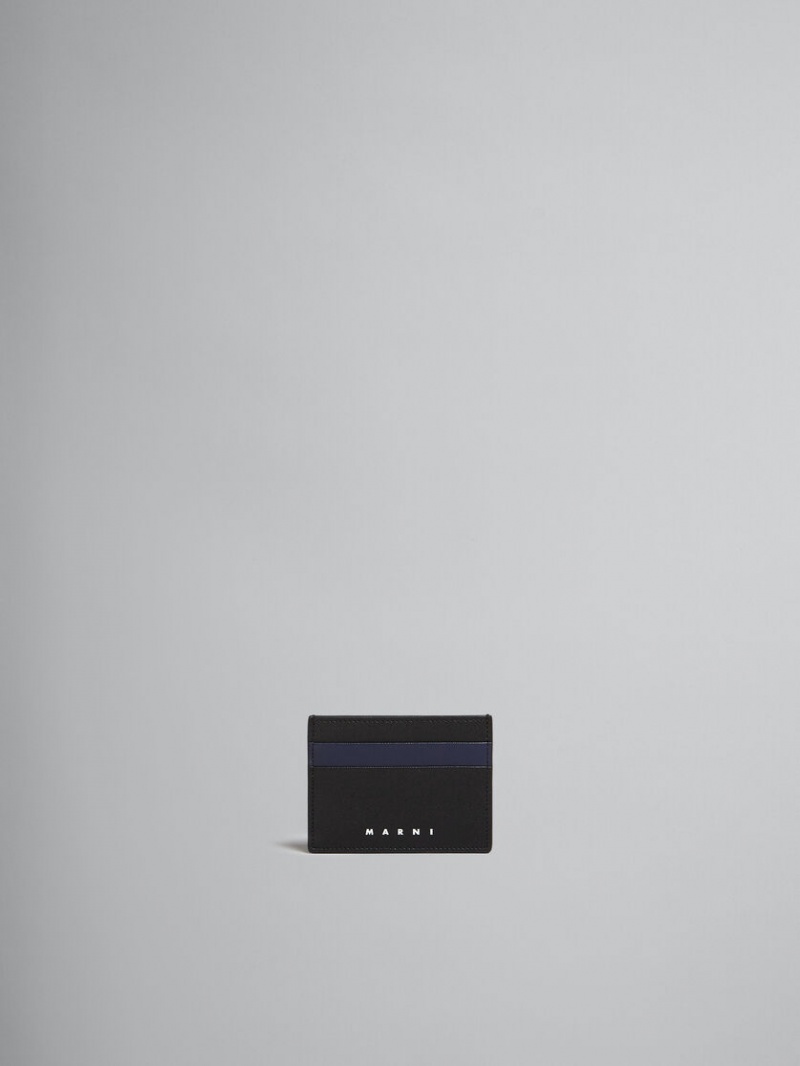 Marni Cuero Card Case Negros Azules | ZMXNQ28035