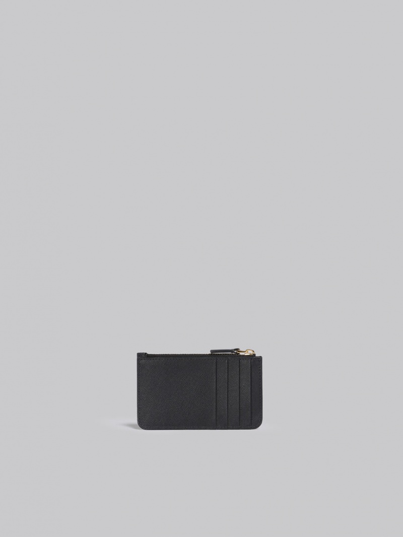 Marni Cuero Card Case Negros | GMXEC89339