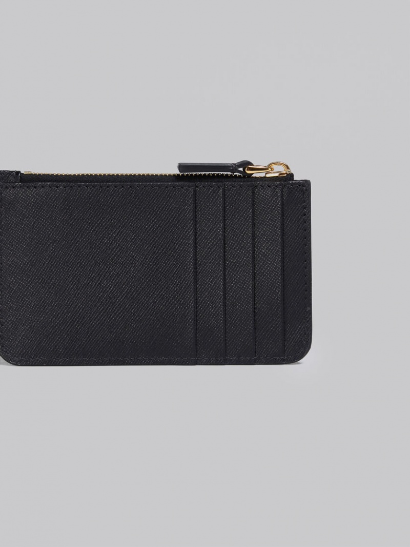 Marni Cuero Card Case Negros | GMXEC89339